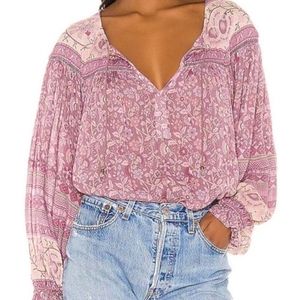 EUC Spell Dahlia Blouse in Mulberry xxs